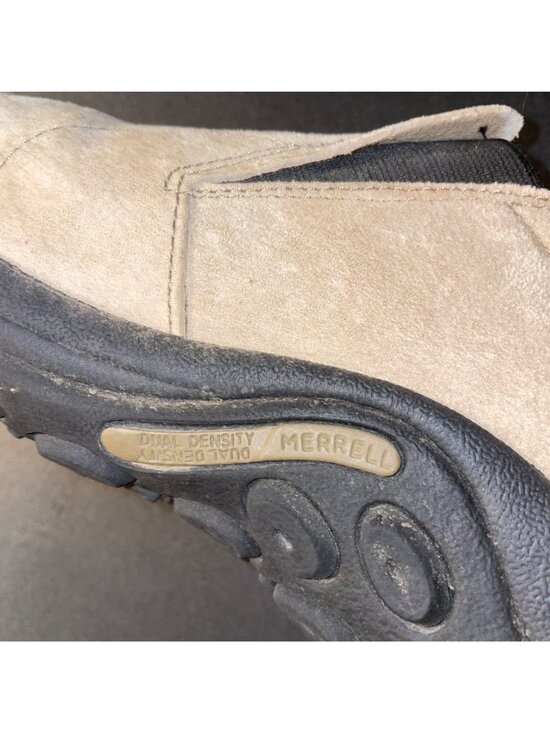 Merrell Mens Suede Slip-On Shoes With Dual Density Sole, Ortholite, & Pull Tab S